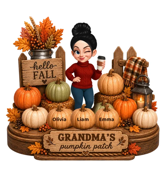 Bà & các cháu · Pumpkin patch